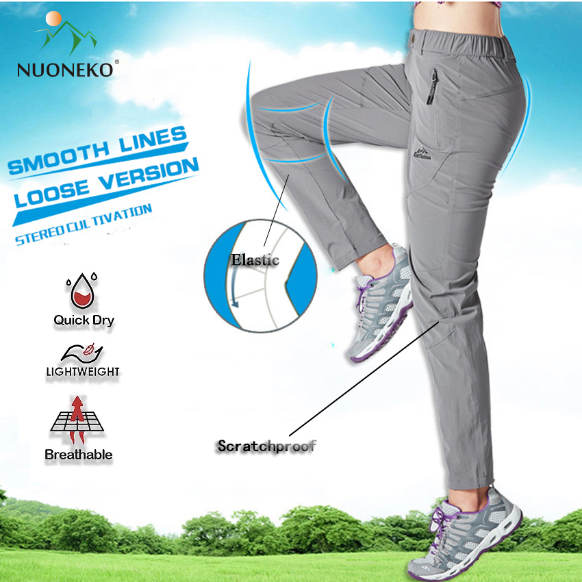 Mountain Biking Pants Women - Verão de secagem rápida elástica das