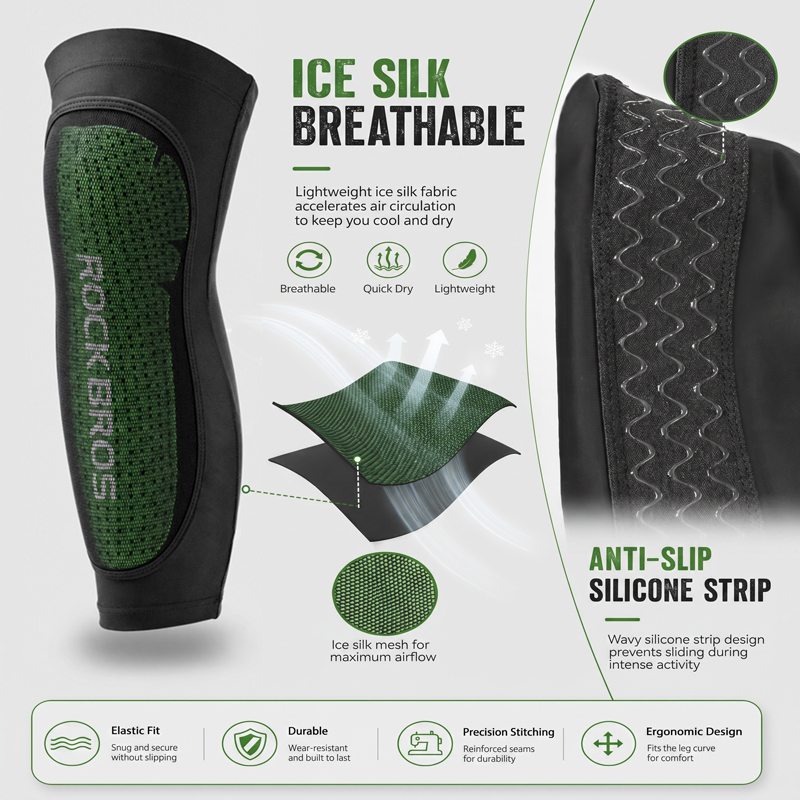 ROCKBROS-Sport Leg Warms Kneep - Mountain Biking Gear avaliação e preço
