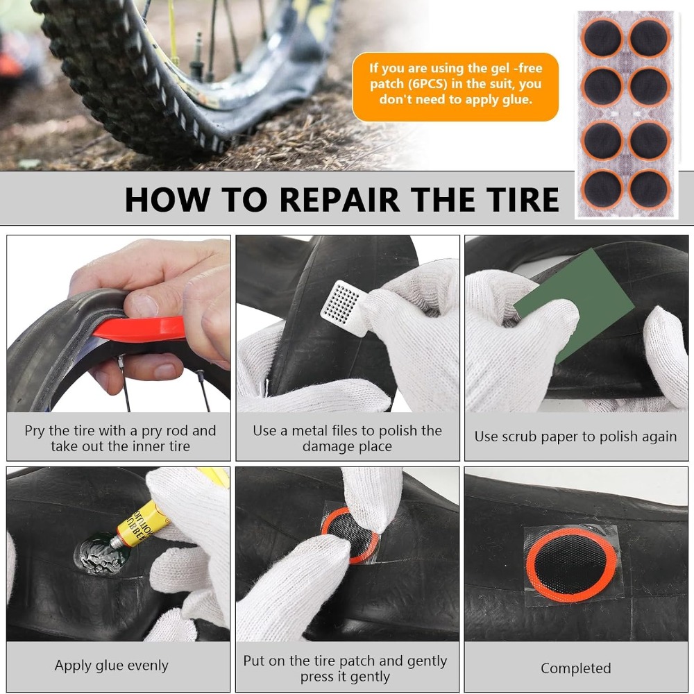 Kit de Reparo de Pneus de Bici - Mountain Biking Kit avaliação e preço